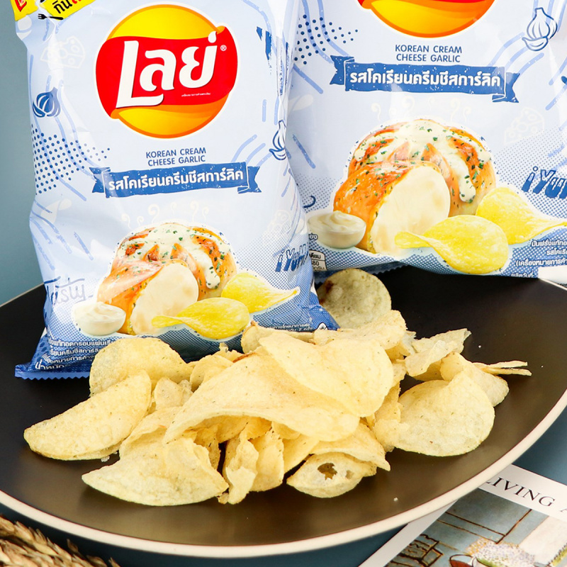 泰國版 樂事Lays s 韓式芝士蒜容味薯片 50g (3件裝)【市集世界 – 泰國市集】