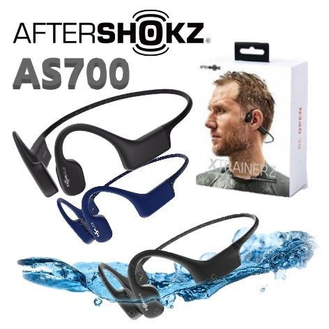 AfterShokz Xtrainerz (AS700) 骨傳導防水MP3耳機 (曜石黑/星空藍/寶石紅/碧海綠)