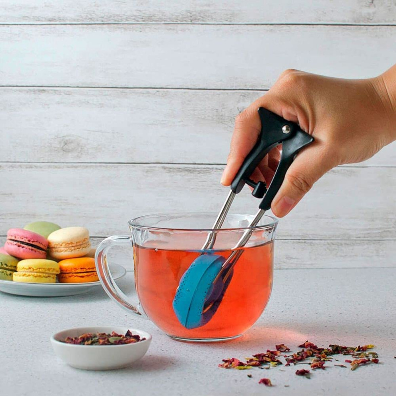 Dreamfarm Teafu 矽膠長柄擠壓式泡茶器 茶漏 茶葉過濾器 - 紅色
