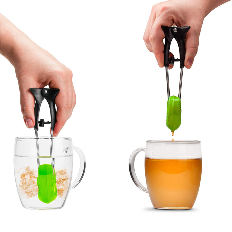 Dreamfarm Teafu 矽膠長柄擠壓式泡茶器 茶漏 茶葉過濾器 - 綠色
