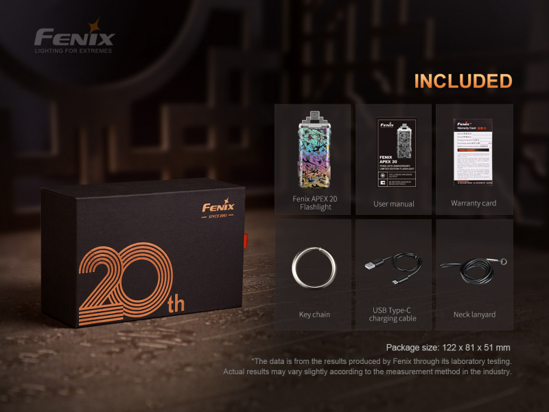 Fenix APEX20 二十週年紀念版 鈦金屬 匙扣燈 電筒