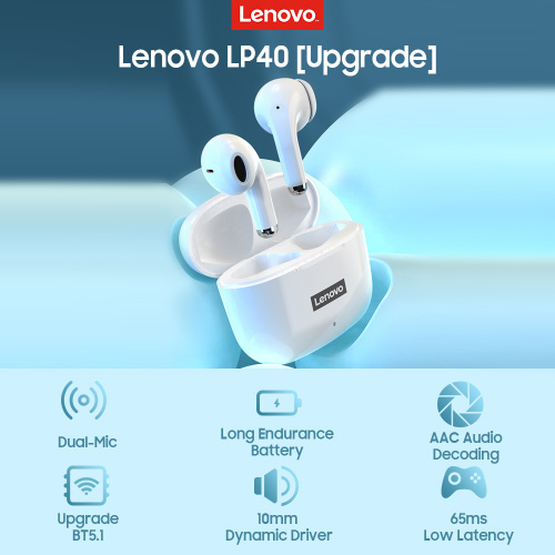 Lenovo Livepods LP40 升級版 真無線藍牙耳機 [2色]
