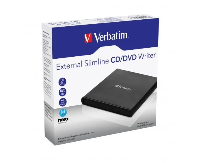VERBATIM External Slimline USB CD/DVD Writer【香港行貨保養】