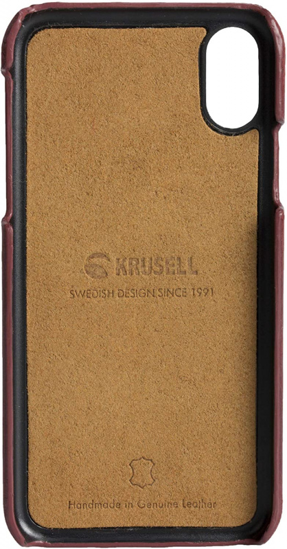 Krusell - Sunne Cover Apple iPhone XS Max真皮皮套 復古紅色 - vintage Red (KSE-61501)