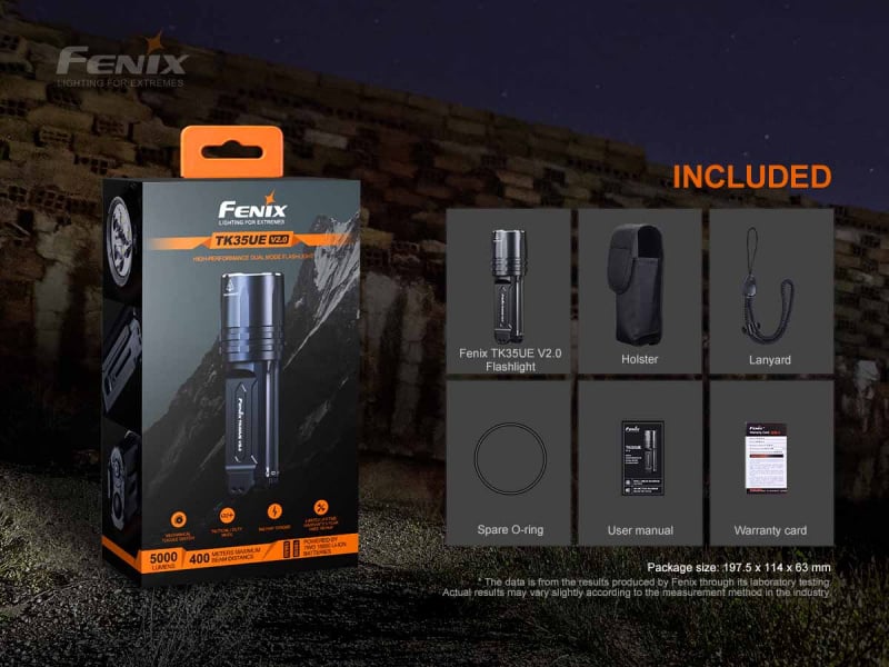 Fenix TK35UE V2.0 5000lm 3x Luminus SST40 LED 電筒