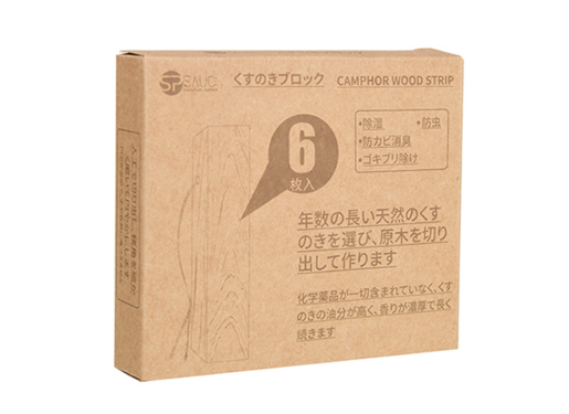SP SAUCE日式天然衣物及書籍防蟲防潮樟木條 6條一盒
