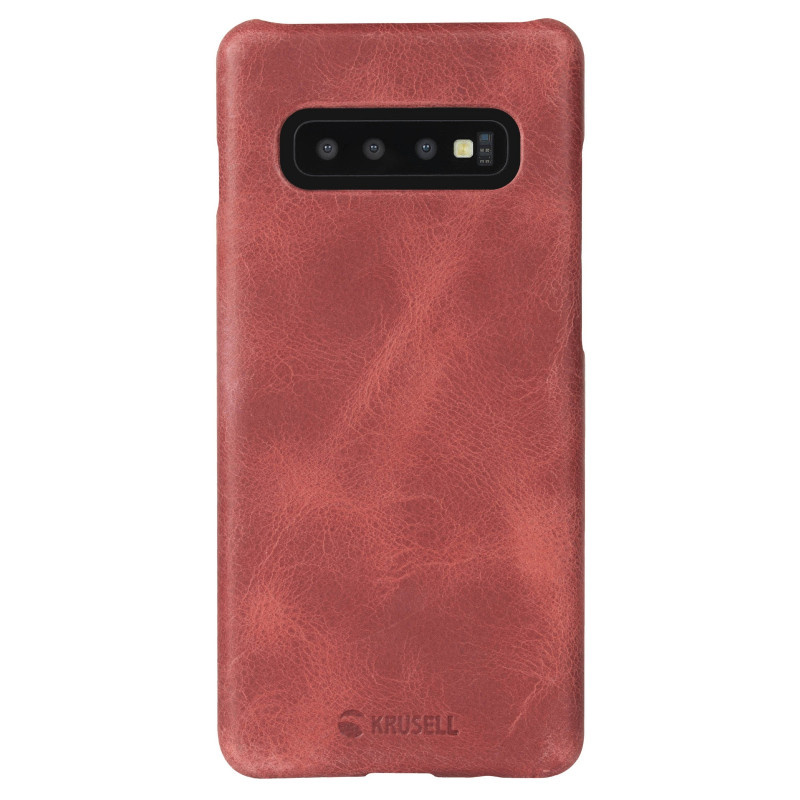 Krusell Sunne Cover Samsung Galaxy S10+真皮皮套 復古紅色 - (KSE-61642)