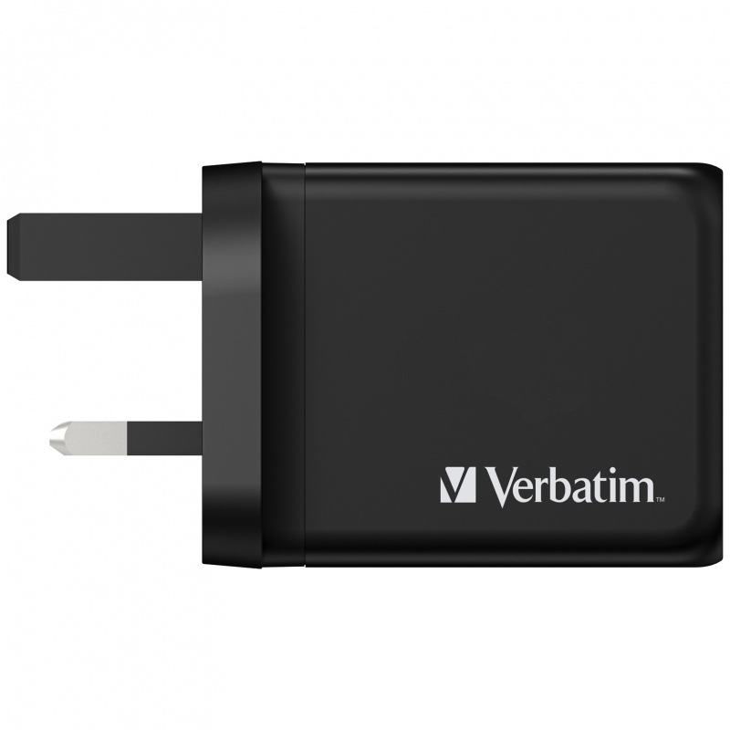 (免運費) Verbatim 3 Port 65W PD 3.0 & QC 3.0 GaN 充電器 [66716]
