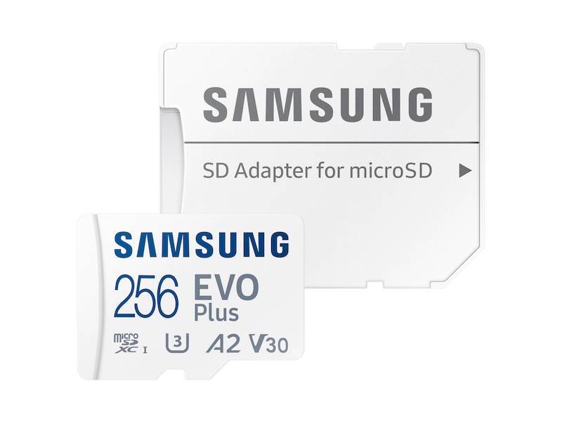 SAMSUNG EVO Plus MicroSD 儲存卡 256GB｜ (附SD轉換器) [十年保養]