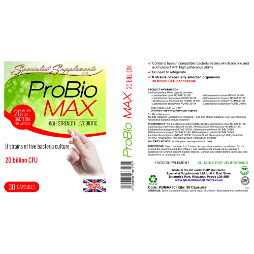 英國Specialist Supplements 200億超級益生菌 Probio MAX