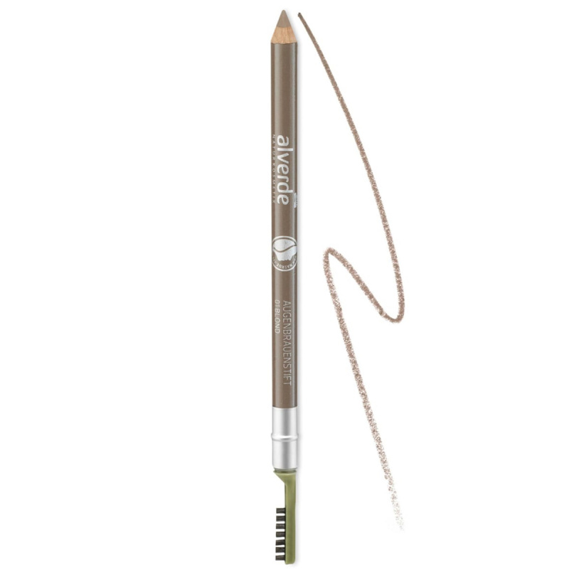 德國Alverde 天然彩妝 眼線筆 有機素材搭配 鉛筆芯眉毛掃式 金色 (01) 1.1g【市集世界 - 德國市集】