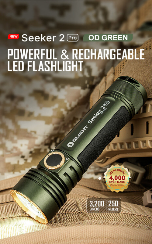 OLIGHT Seeker 2 Pro 3200lm OD Green 限量版 磁吸電筒