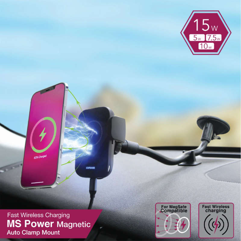 Capdase HR00-MSG01-300 iPhone 12 磁吸,磁感自動開合無線充電