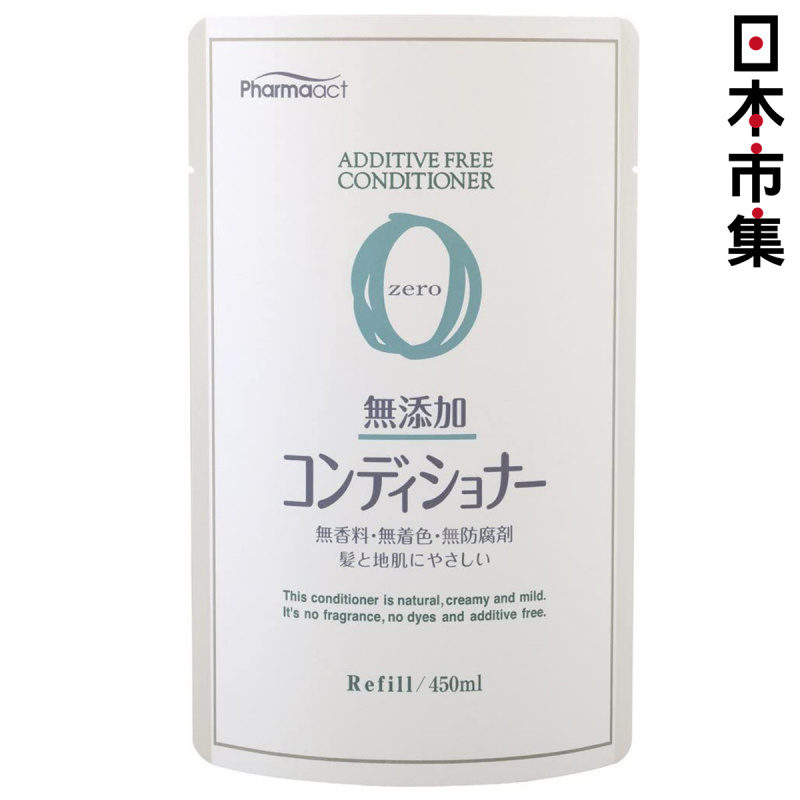 日本 熊野油脂 日本製 Pharmaact Zero 無添加劑護髮素 補充裝 450ml (185)【市集世界 - 日本市集】
