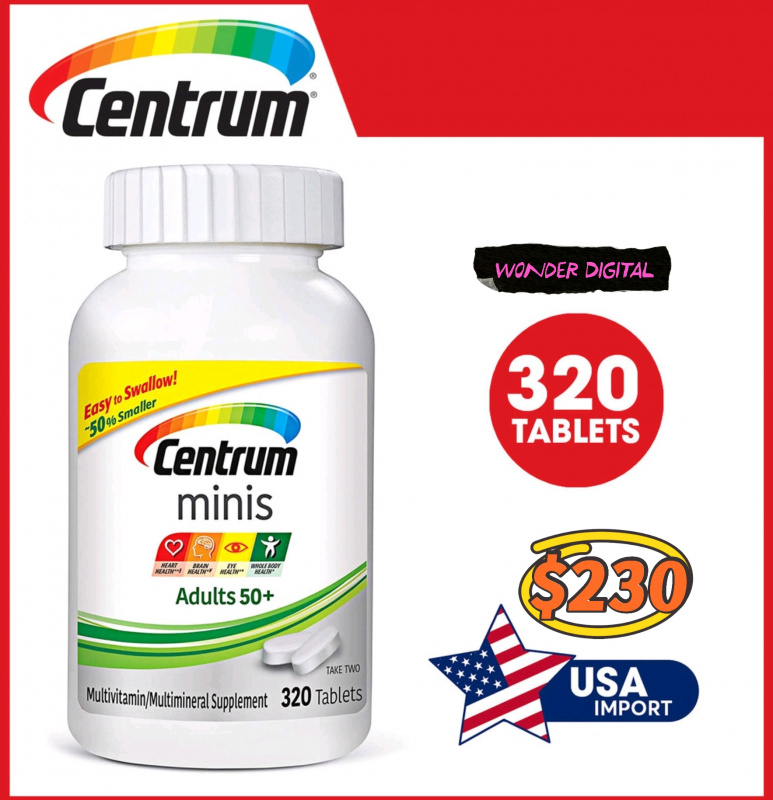 善存 Centrum Minis50+ 綜合男女成人維生素 / 多種礦物質補充片（320片裝160日份量)  - 美國平行進口