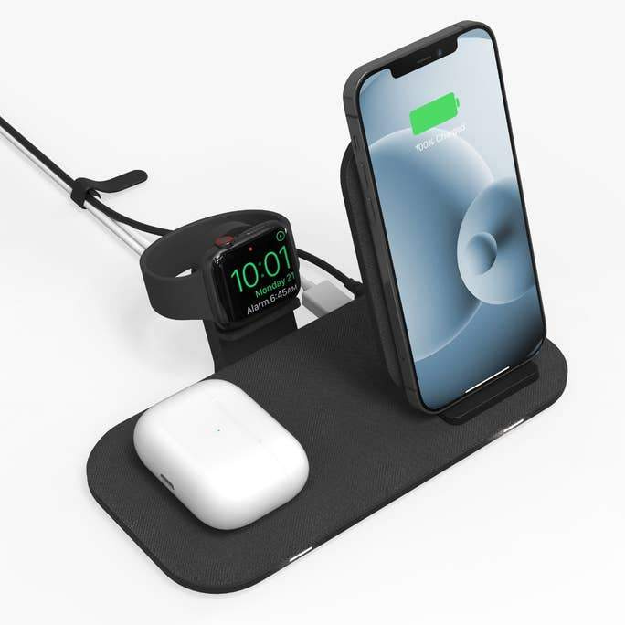 Mophie Wireless Charging Stand+ 15W Fast Charge 無線充電器 - Black Fabric
