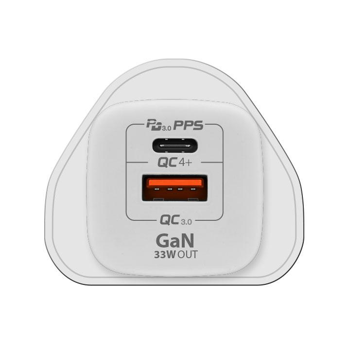 牛魔王 GN33X 33W 2 位 GaN USB 充電器