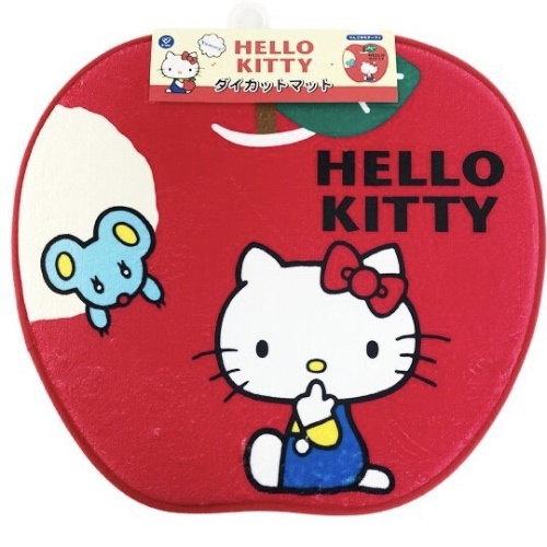 日本 Sanrio Hello Kitty 蘋果形 可愛防滑地毯
