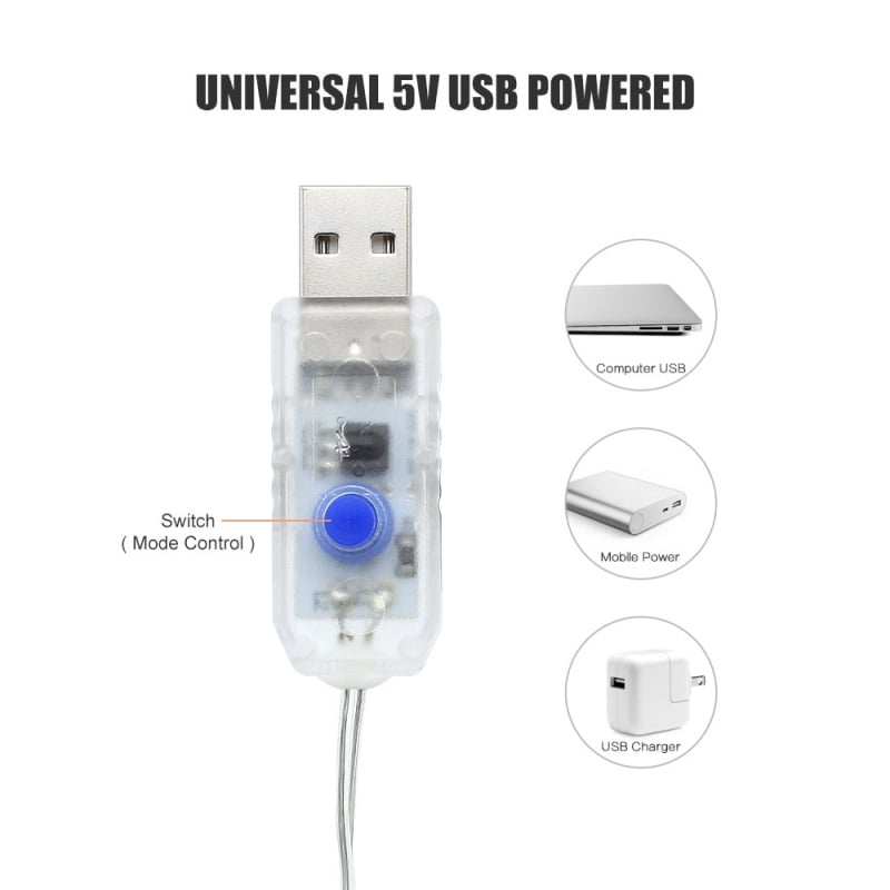 USB窗簾燈串300顆LED 童話燈 銅線閃爍燈串裝飾3×3米| 3色選擇