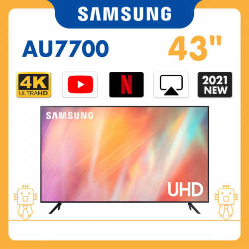 Samsung 43" AU7700 Crystal UHD 4K 智能電視 (2021) [UA43AU7700JXZK]