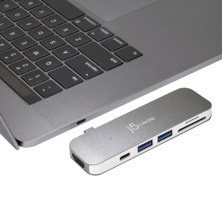 j5create 7 合 1 USB-C UltraDrive 超薄型手提電腦適用 (UH-JCD386)
