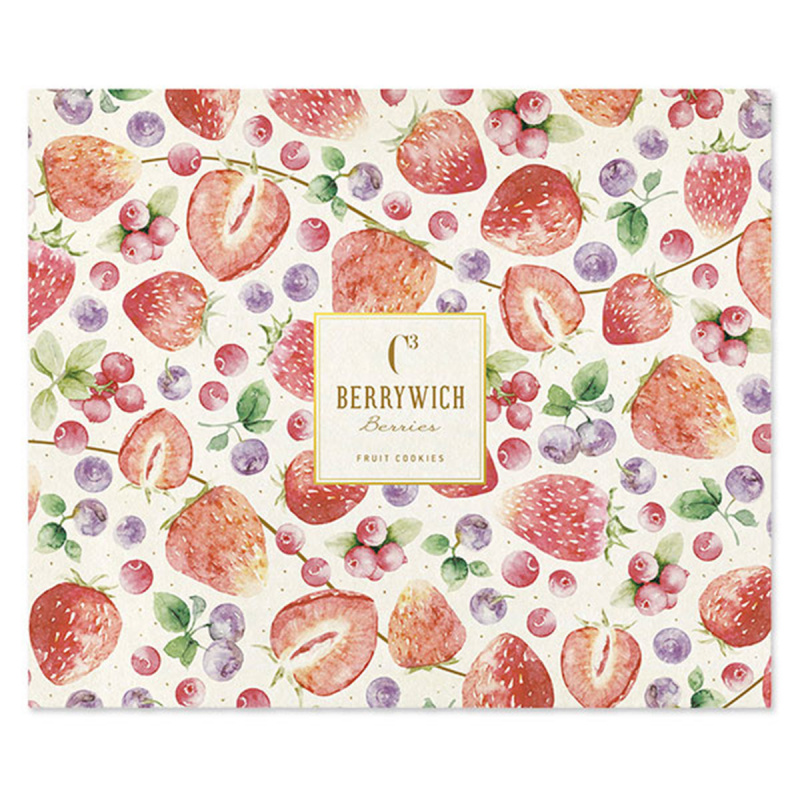 日本C3 甜點工藝店 草莓藍莓小紅莓 白朱古力忌廉 曲奇酥餅 豪華大禮盒 (1盒10件)【市集世界 - 日本市集】