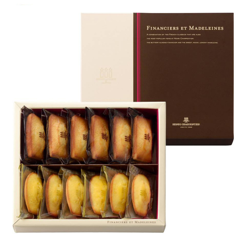 日本Henri C. 法式 Financier & Madeleine 費南雪及瑪德琳蛋糕 豪華禮盒 (1盒12件)【市集世界 - 日本市集】