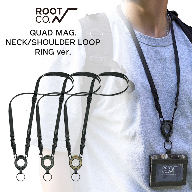 ROOT CO. Quad Mag Neck/Shoulder Loop Ring 可拆式磁扣掛繩 [3色]