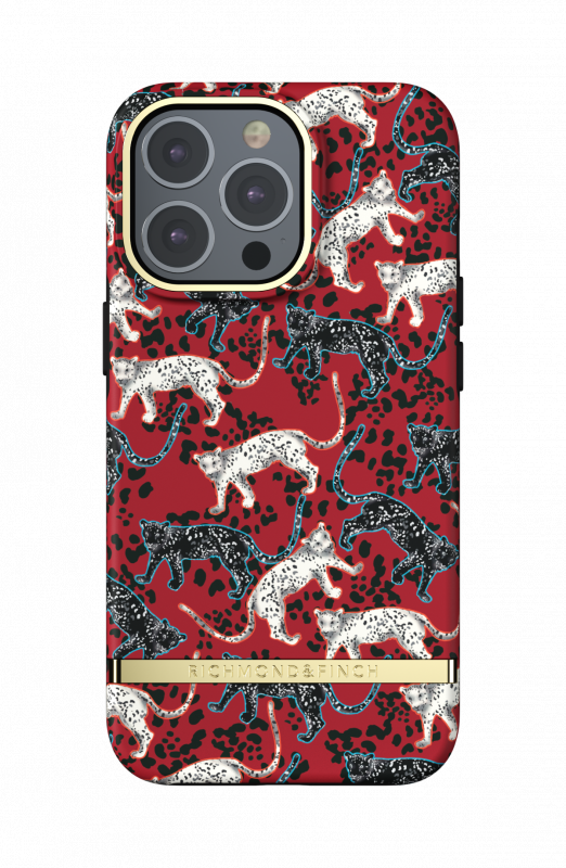 Richmond & Finch iPhone 13 Pro Case 防摔手機殼 - 火紅獵豹 SAMBA RED LEOPARD (48382)