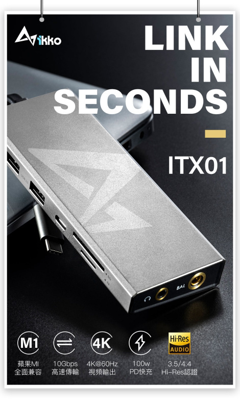 iKKO ITX01  -  10 合 1 USB C 擴展接口 (免運費)