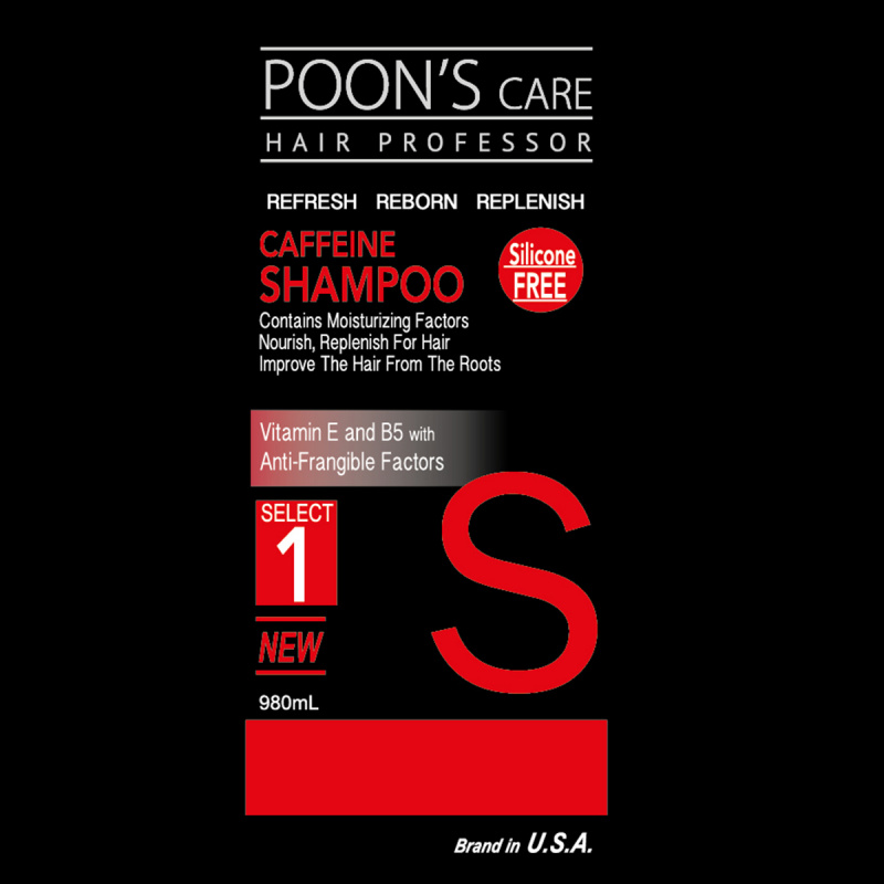 美國Poon's 洗髮水 無矽咖啡因 深層修護 980ml【市集世界 - 美加市集】