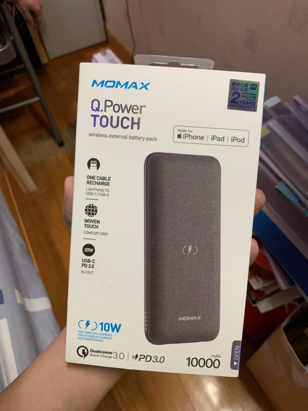 MOMAX Q. Power Touch 無線充電流動電源 IP91MFI