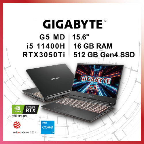 GIGABYTE Laptop G5 MD [Intel i5 / RTX3050Ti] [G51MD415]