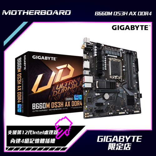 GIGABYTE B660M DS3H AX DDR4 主機板