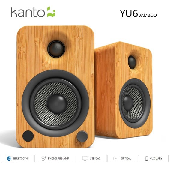 KANTO YU6 藍牙有源喇叭 木，竹色 + 送Astrotec S80 鈹單元真無線藍芽耳機一對