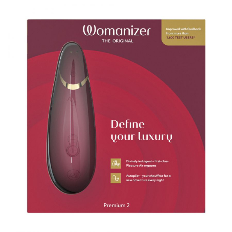 Womanizer Premium 2 陰蒂吸啜高潮器 紅色