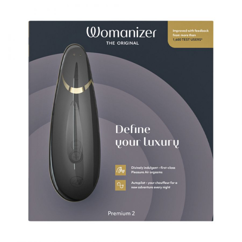 Womanizer Premium 2 陰蒂吸啜高潮器 黑色