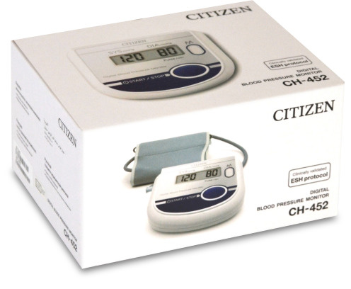 CITIZEN 西鐵城 CH-452 上臂式電子血壓計 (日本直送90回記憶)