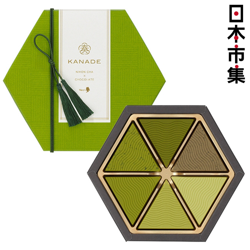 日本Mary's《奏》典雅華麗 6款日本茶朱古力 六角形精緻禮盒 (1盒12件)【市集世界 - 日本市集】
