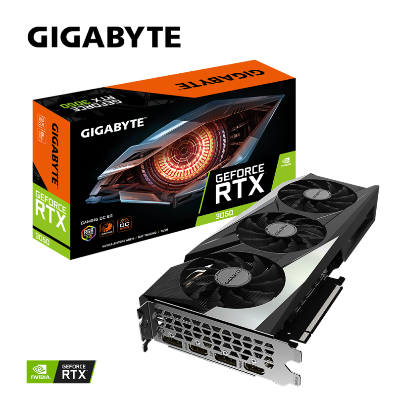 GIGABYTE GeForce RTX™ 3050 GAMING OC 8G 顯示咭