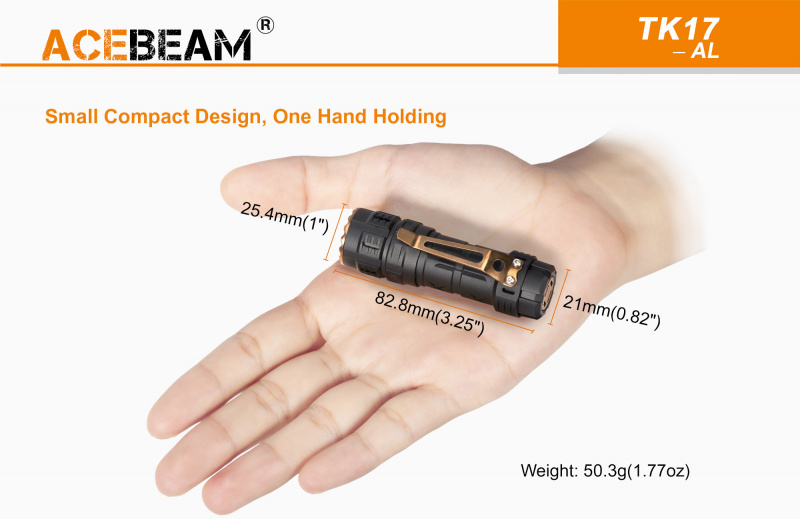 ACEBeam TK17 連原裝USB 18350 電筒
