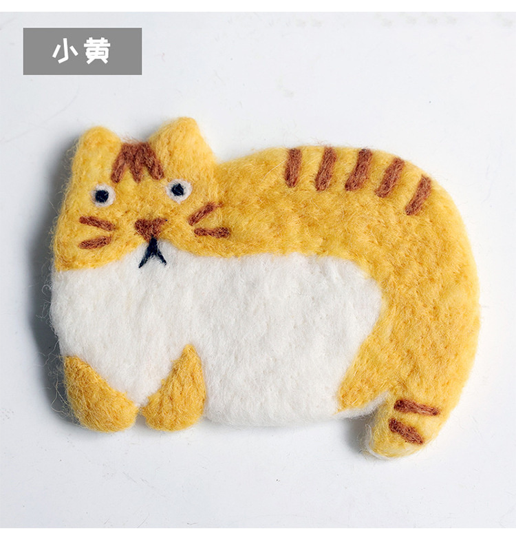 日本純羊毛毡貓咪杯墊（4色選擇）