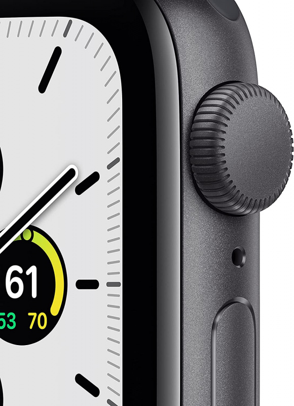 Apple Watch SE (GPS) 40毫米太空灰鋁金屬錶殼配黑色運動錶帶 MKQ13