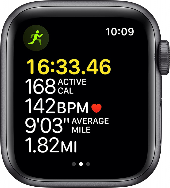 Apple Watch SE (GPS) 40毫米太空灰鋁金屬錶殼配黑色運動錶帶 MKQ13