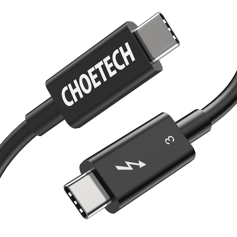 Choetech - USB Type C Thunderbolt 80cm Thunderbolt 3連接線（支持 100W 充電，40Gbps 5K UHD 顯示）