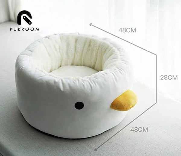 PURROOM | Little Chick Plush Pet Bed 可愛小雞寵物四季窩 -高款