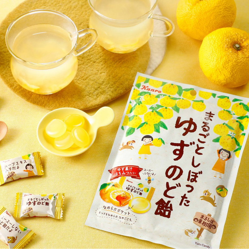 日版Kanro 多果汁 柚子潤喉糖 80g (865)【市集世界 - 日本市集】