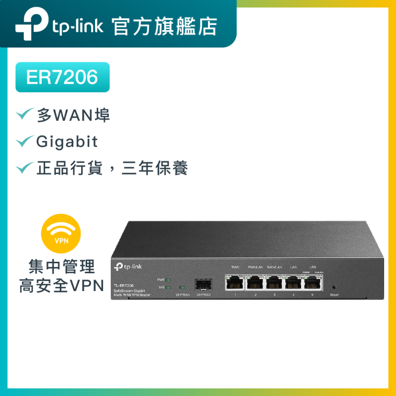 ER7206 VPN雲端控制辦公室路由器