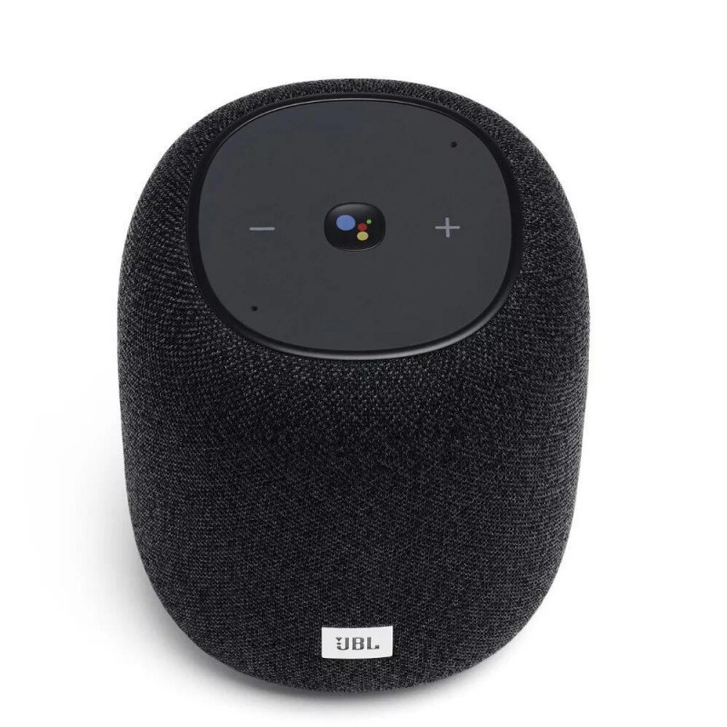 JBL - Link Music Wi-Fi 智能藍牙喇叭 (Google 語音助理) 桌面音箱 人工智能音響 雙重低音 語音控制 360度環繞音效【平行進口】