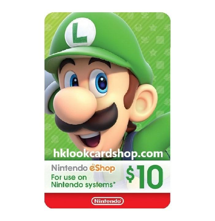 Switch Nintendo Pre-paid Card (US$10)/ 任天堂預付卡 (美金$10)